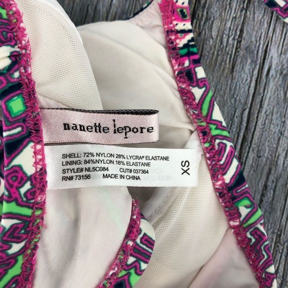 Nanette Lepore Mallorca Mosaic Bikini Swim Top size XS - Picture 9 of 11